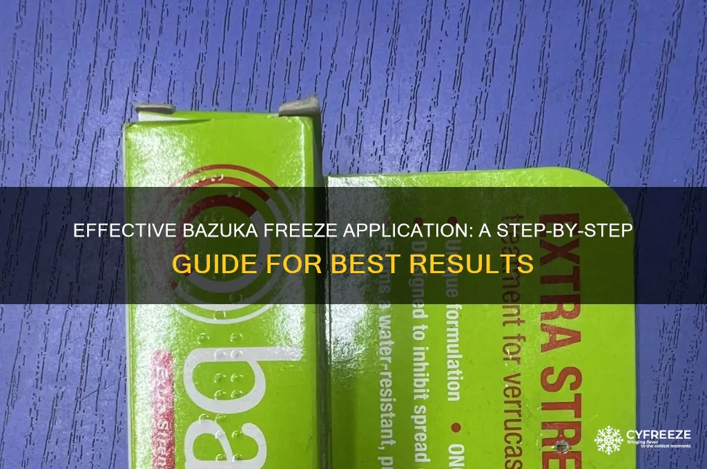 how to use bazuka freeze