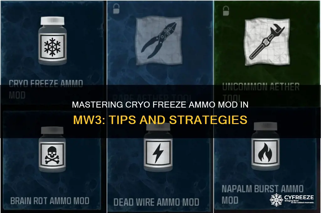 how to use cryo freeze ammo mod mw3