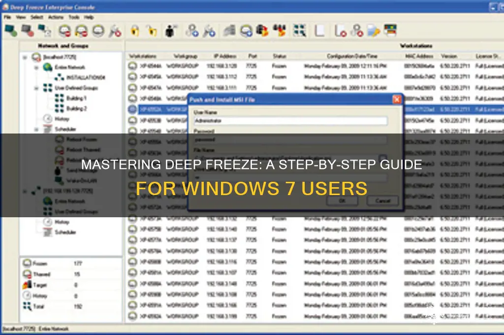 how to use deep freeze in windows 7