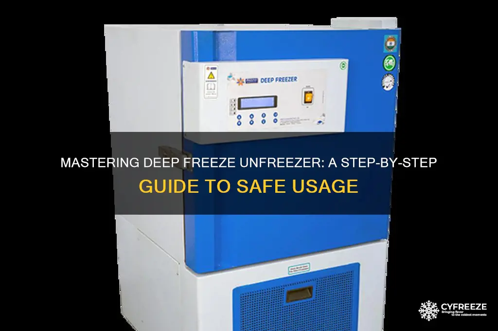 how to use deep freeze unfreezer