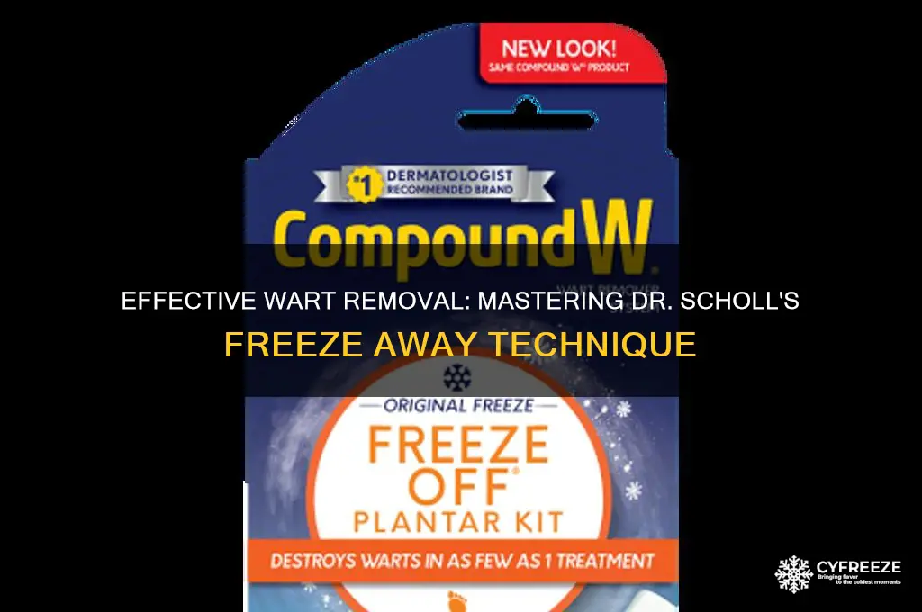 how to use dr scholls freeze away wart bremover