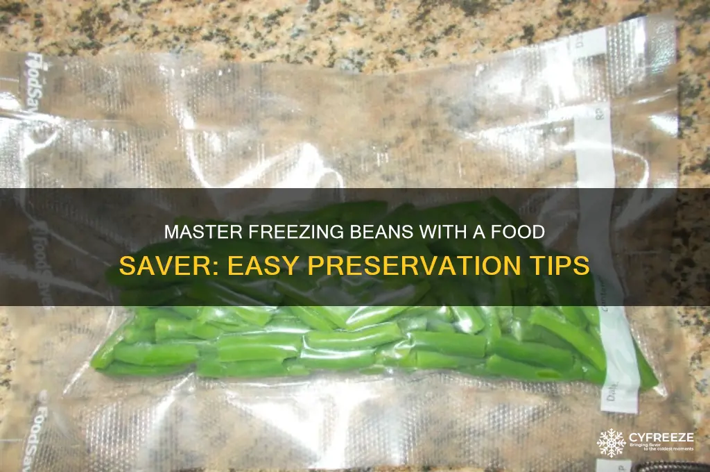 how to use food saver to freez beans