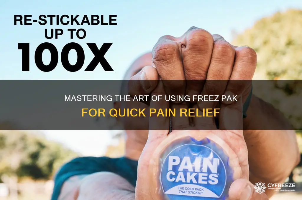 how to use freez pak