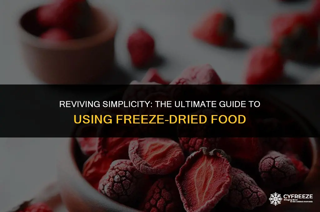 how to use freeze dried food