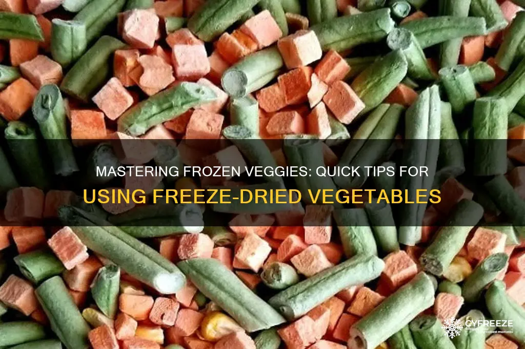 how to use freeze drig vegetables