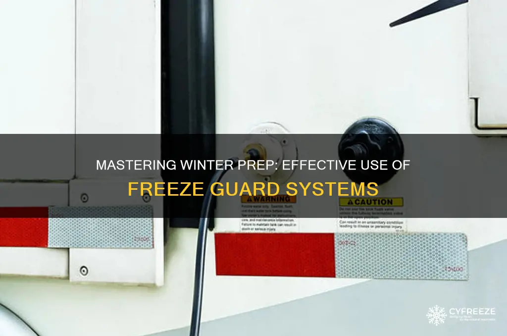 how to use freeze guard winterizing system