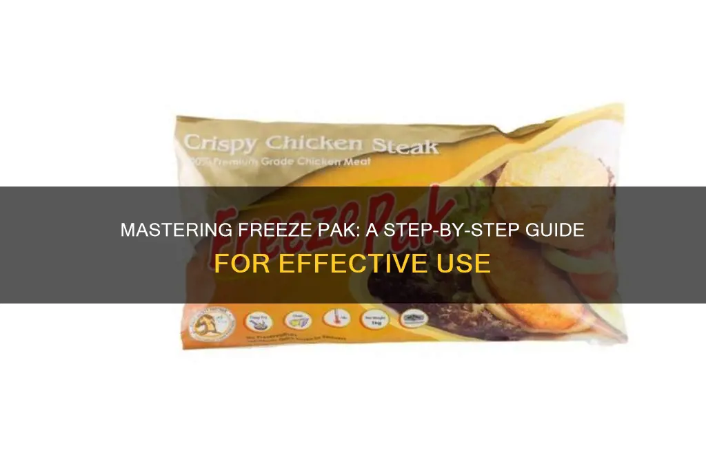 how to use freeze pak