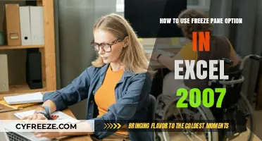 Mastering Excel 2007: A Guide to Using Freeze Panes Effectively
