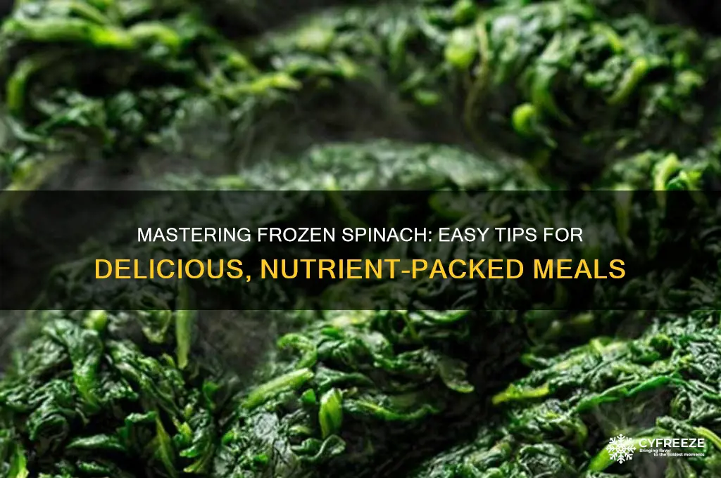 how to use freeze spinach