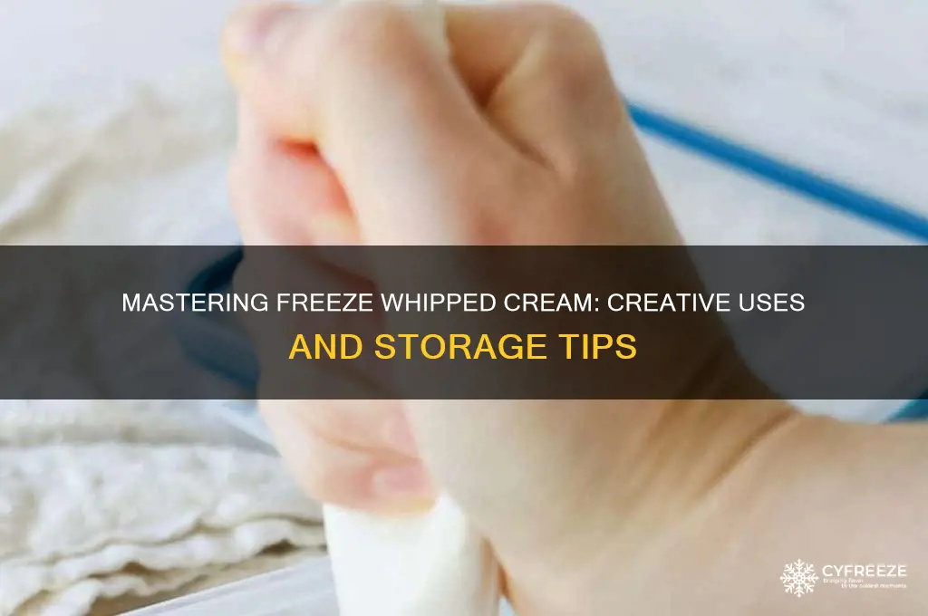 how to use freeze whipped cream