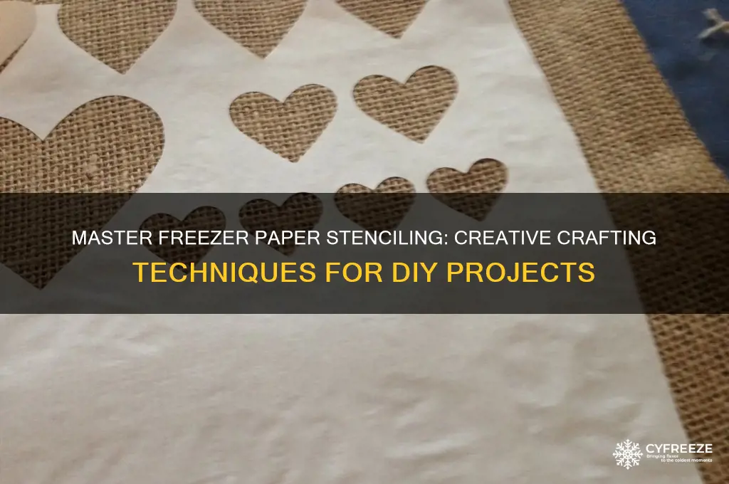 how to use freezer paper as a stencil