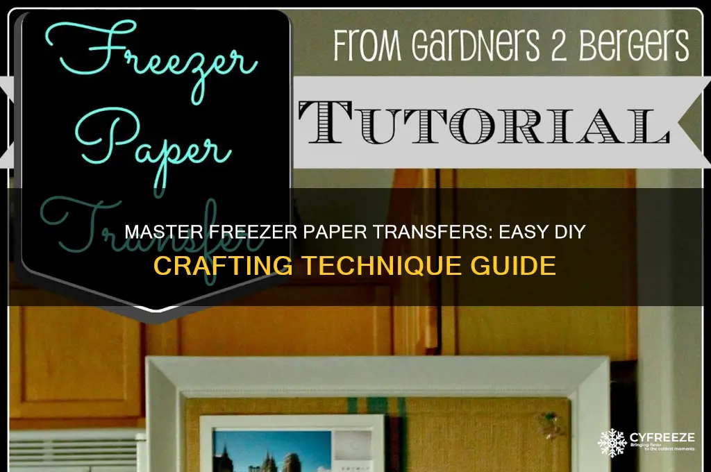 how to use freezer paper as transfer paper