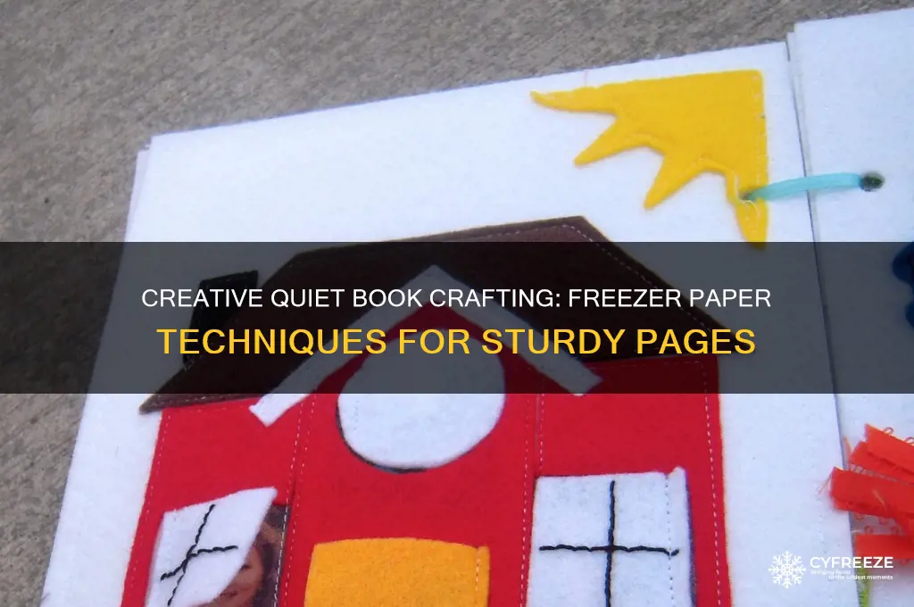 how to use freezer paper for quiet books