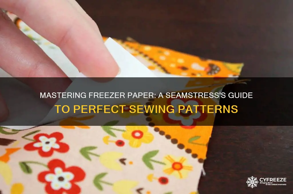 how to use freezer paper for sewing