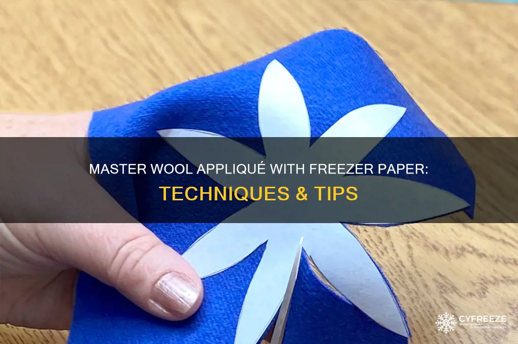 how to use freezer paper for wool applique