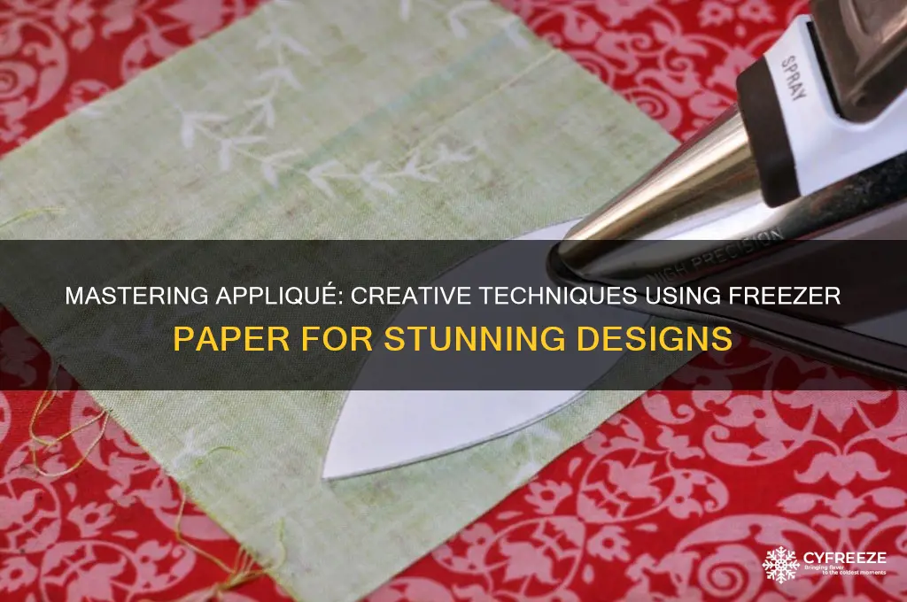 how to use freezer paper in applique