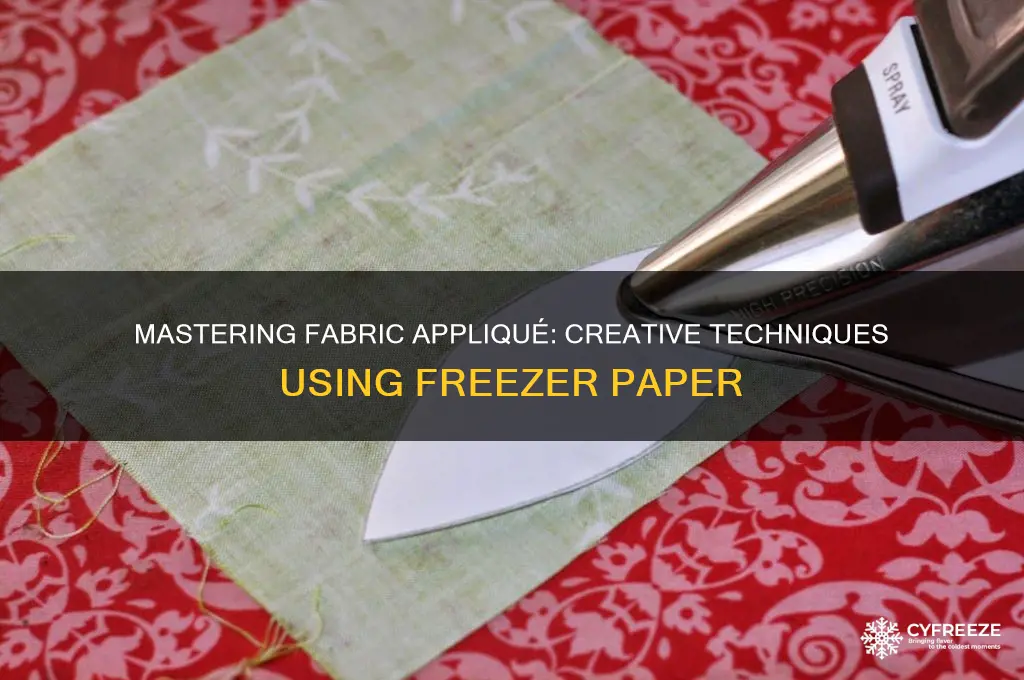 how to use freezer pper to applique