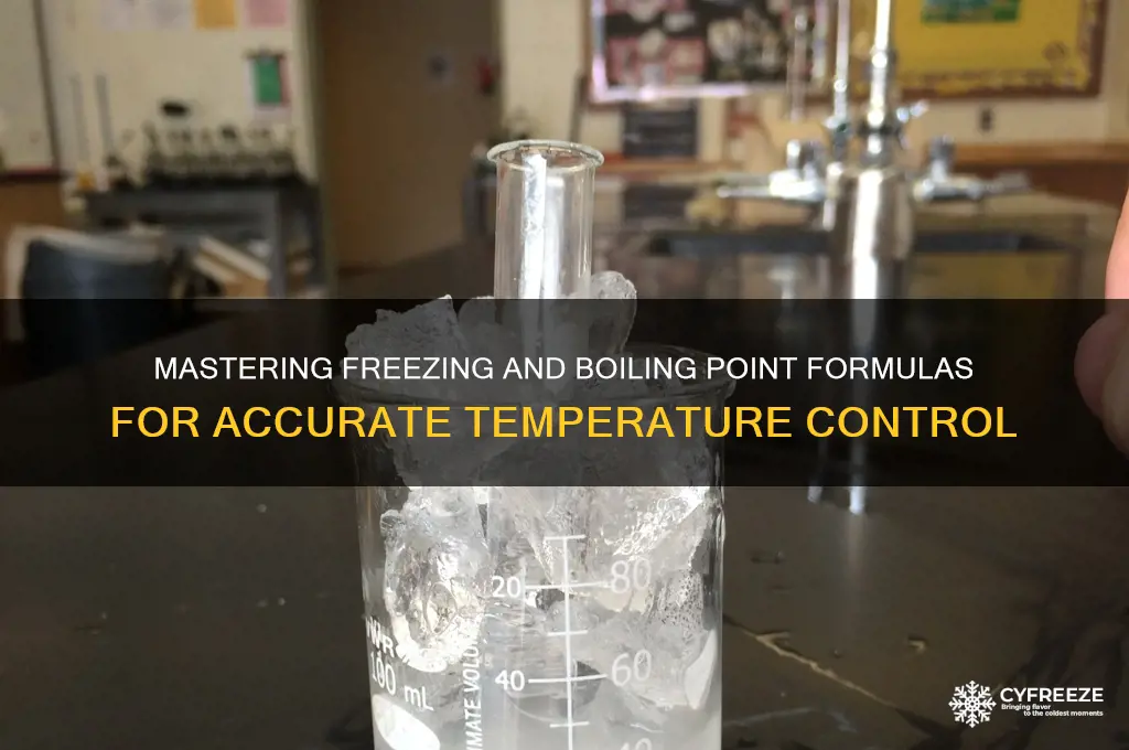 how to use freezing and boiling point formukas