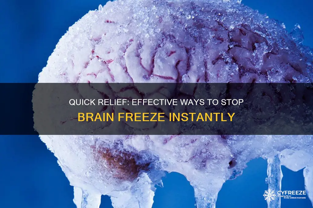 how to use how to get rid of brain freeze