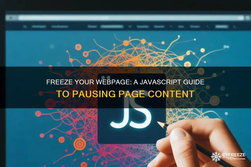 how to use javascript to freeze the page