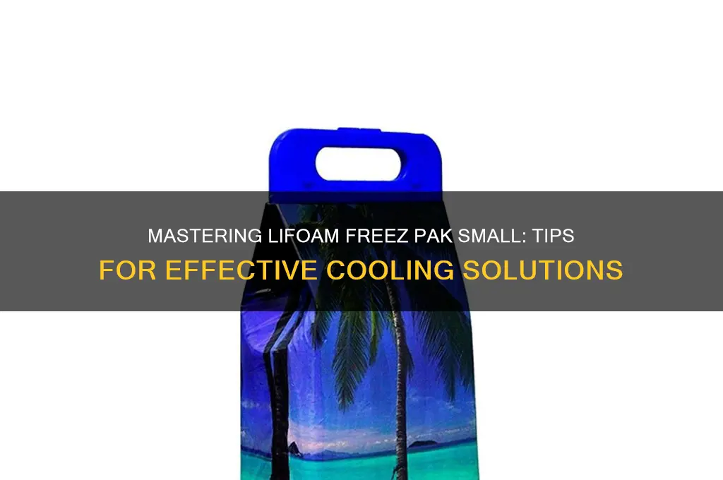 how to use lifoam freez pak small