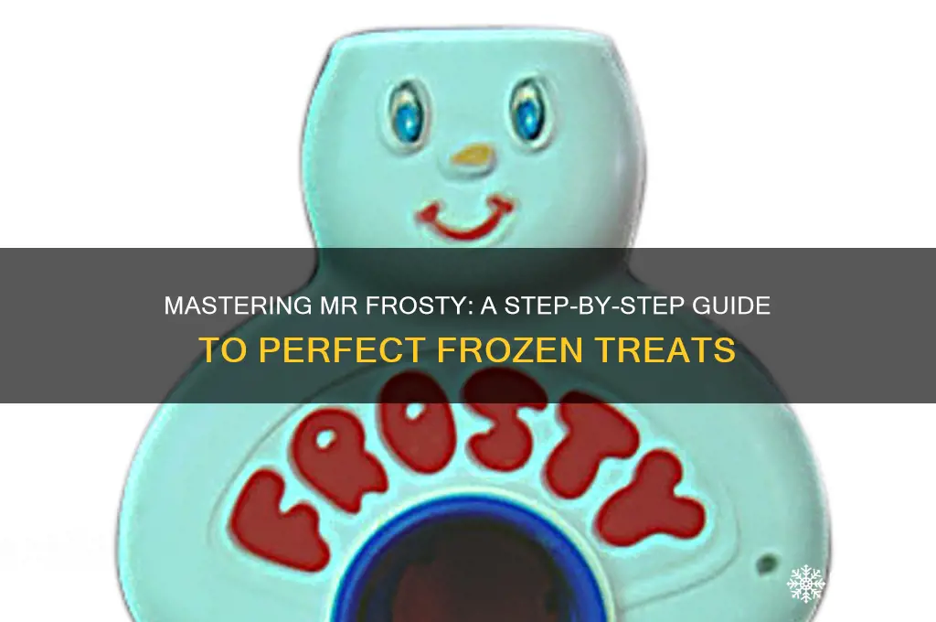 how to use mr frosty freezing container