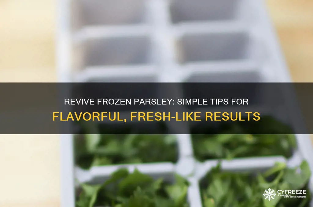 how to use parsley from the freezer