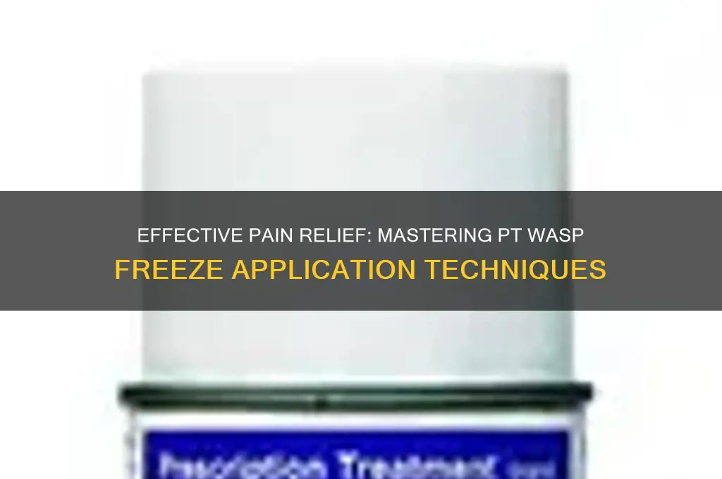 how to use pt wasp freeze