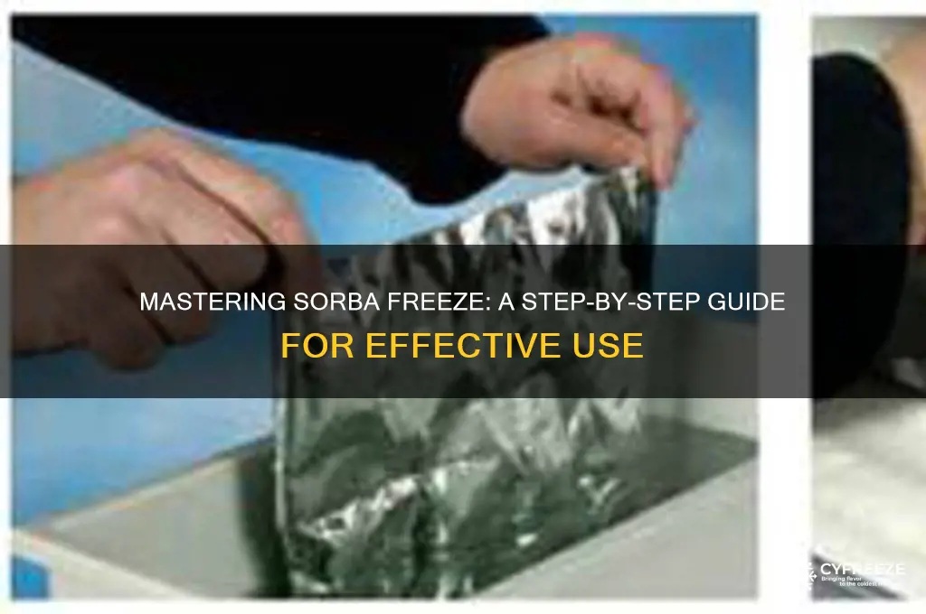 how to use sorba freeze