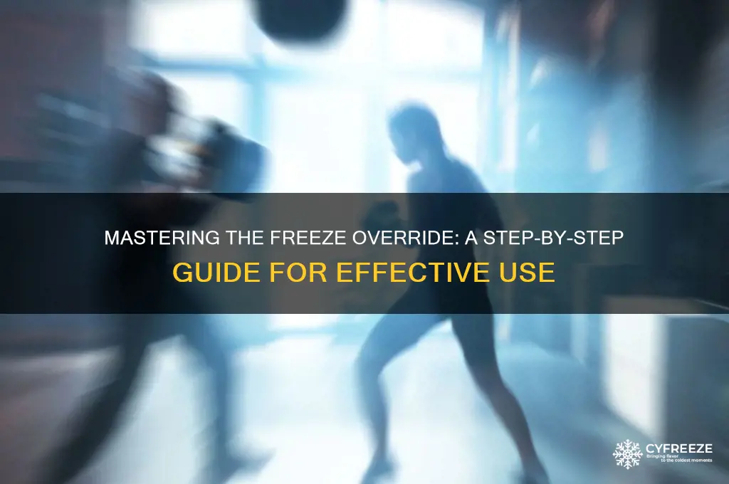 how to use the freeze override