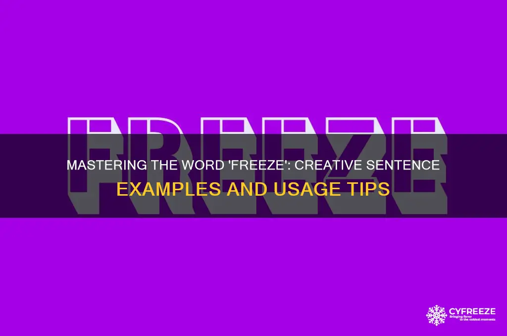 how to use the word freeze in a sentence
