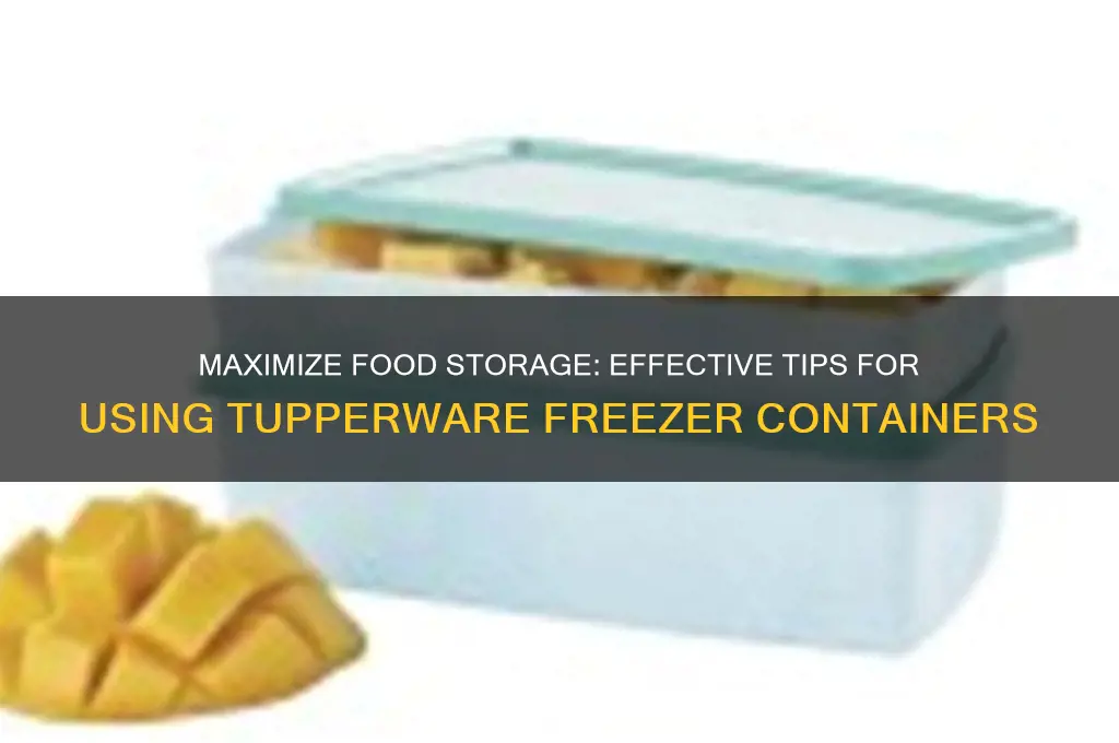 how to use tupperware freezer containers