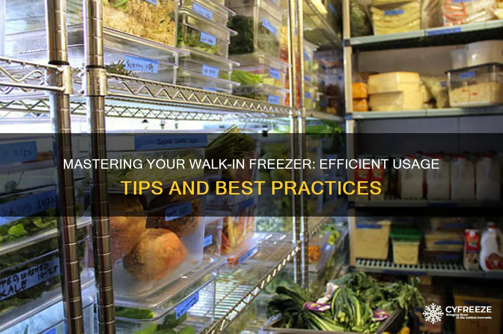 how to use walk in freezer