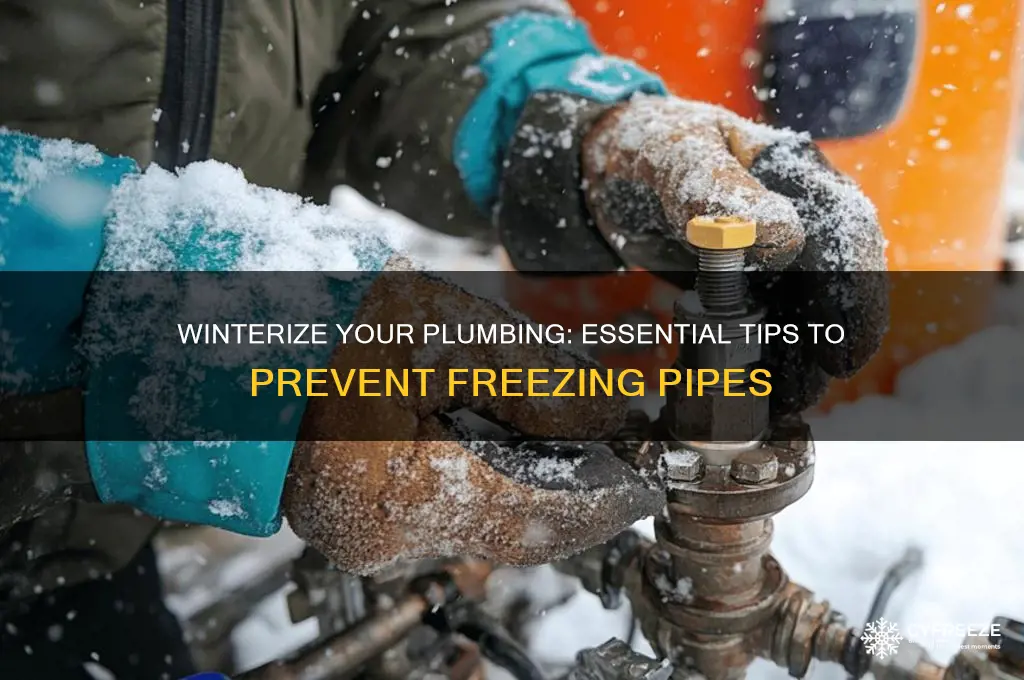how to winterize plumbing for freezing temperatures