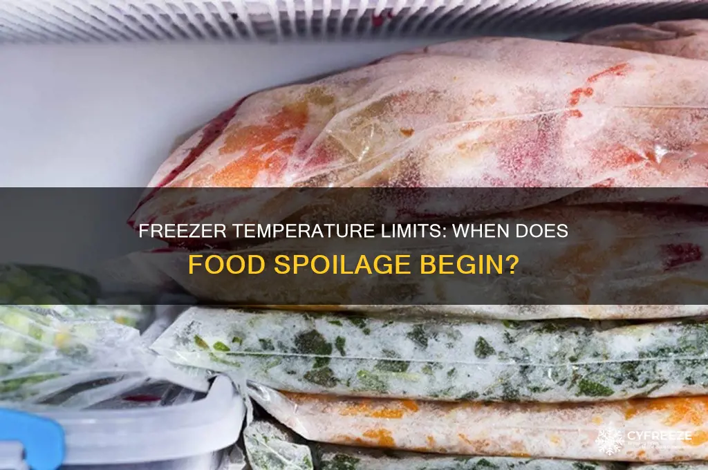 how warm can a freezer get before food goes bad