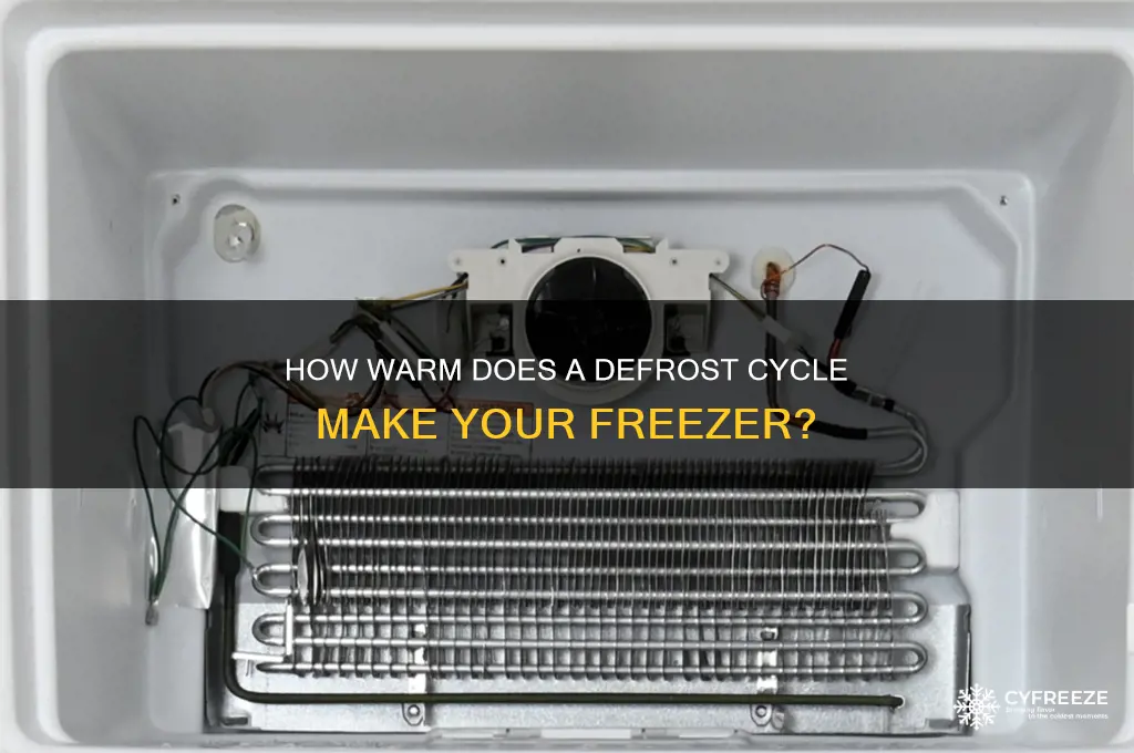 how warm doea a defrost get freezer