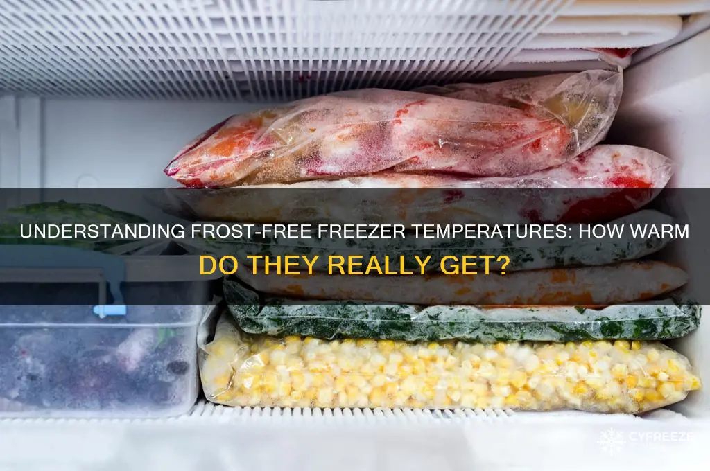 how warm does a frost free freezer get