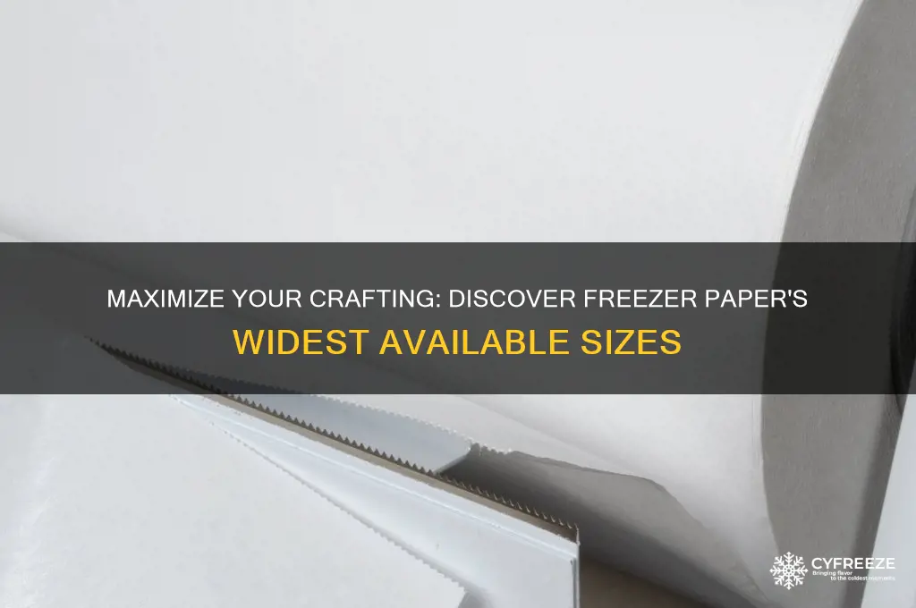 how wide can you get freezer paper in