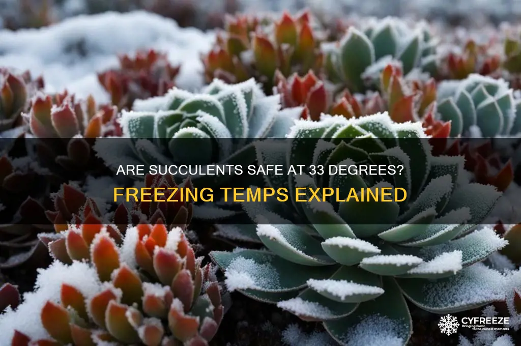 is 33 degrees a freezing temperature for sweculants