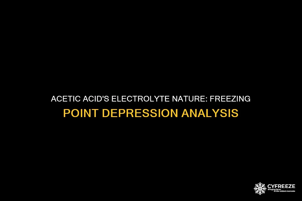 is acetic acid an electrolyte by using freezing point depression