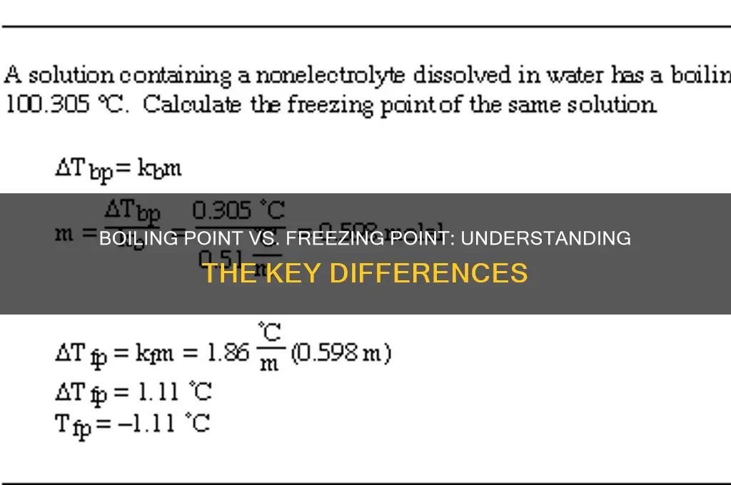 is boiling point the same as freezing point