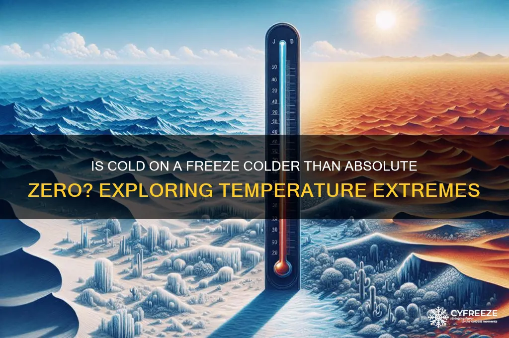 is cold on a freeze colder than coldest temperature