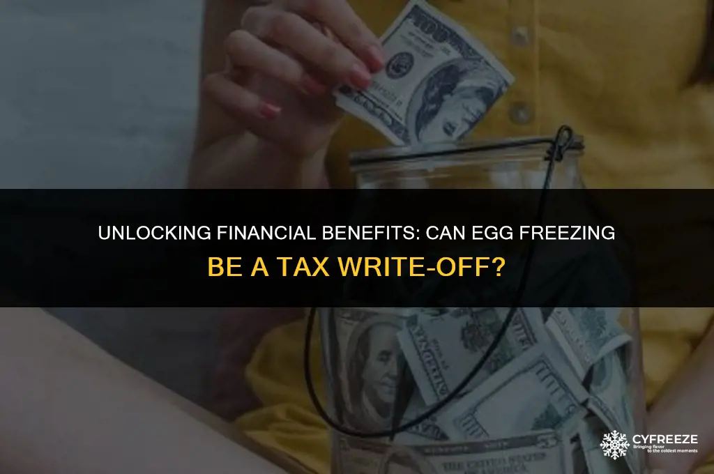 is egg freezing a tax writoff
