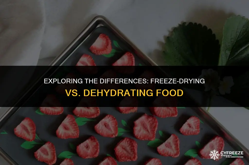 is freeze dry the same as dehydrate