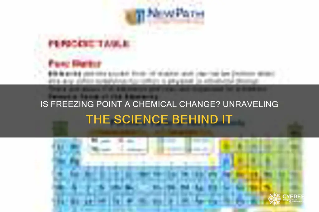 is freezing point a chemical change