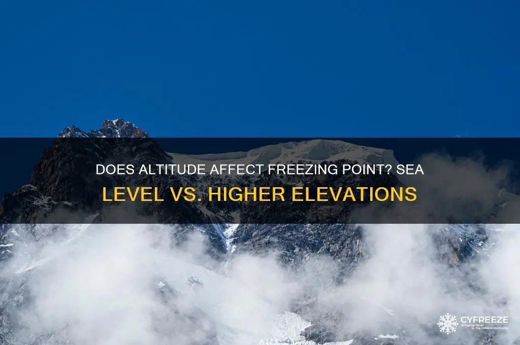 is freezing point higher at sea level