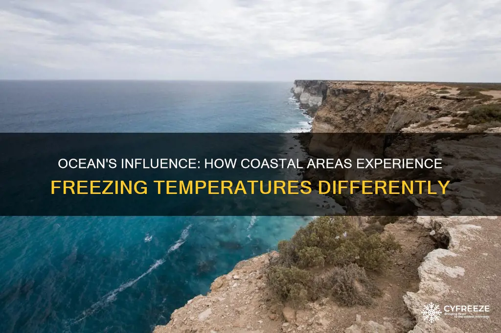 is freezing temperature different near the ocean