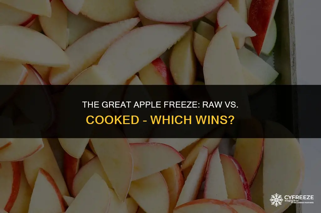 is it better to freeze apples cooked or raw