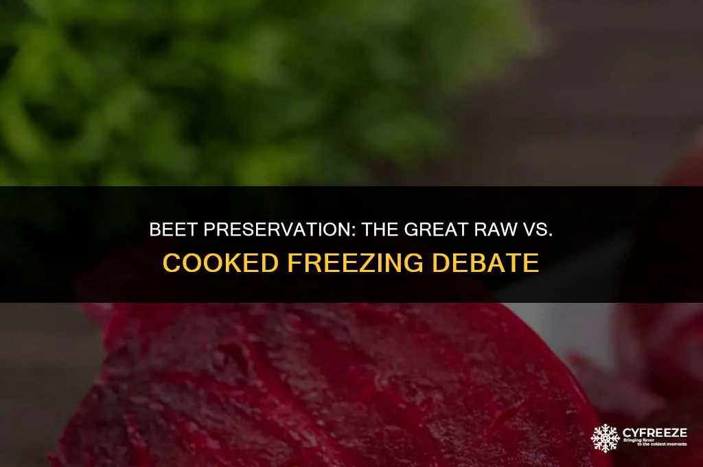 is it better to freeze beets raw or cooked
