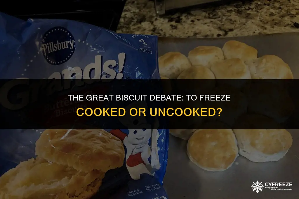 is it better to freeze biscuits cooked or uncooked